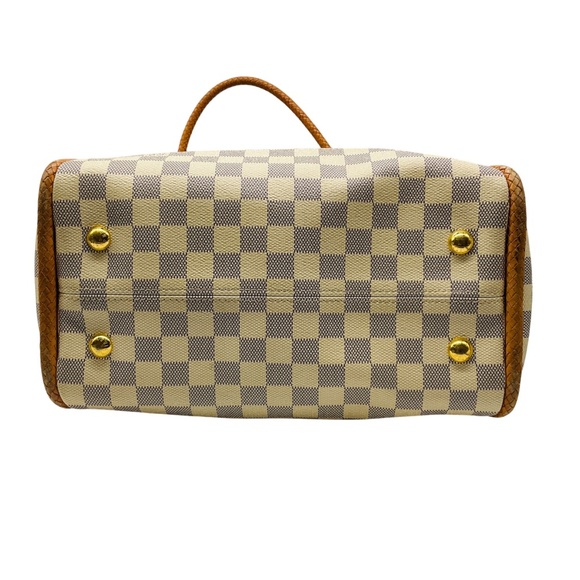 LOUIS VUITTON BEIGE DAMIER AZUR PROPRIANO MONOGRAM TOTE HANDBAG - Picture 5 of 13